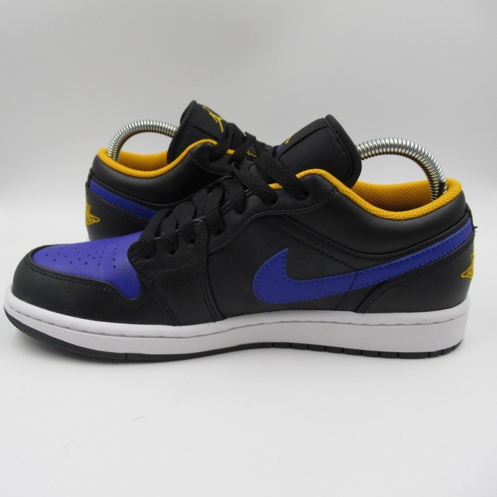 Nike Air Jordan 1 Low Black Dark Concord University Gold 553558-075 Mens 7.5 - Picture 5 of 10